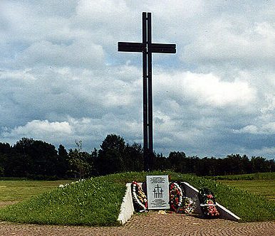 Памятник на крупнейшем воинском немецком кладбище Вермахта в Сологубовке Ленинградской области.