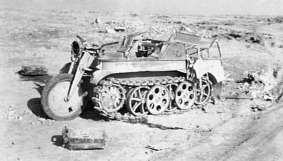Немецкий «Кеттенкрад», захваченный недалеко от Мерса-Матрух. Египет, ноябрь 1942 г.