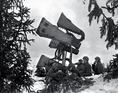 Звукоулавливатели на боевых позициях 1941 г. 