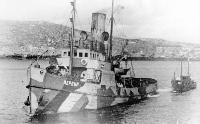 Буксирный пароход тыла Северного флота «Первый». 1942 г. 