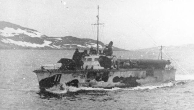 Торпедный катер типа «Д-3» ТКА-11 в море. 1942 г.