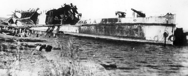 Канонерская лодка Азовской военной флотилии «Дон». 1942 г. 