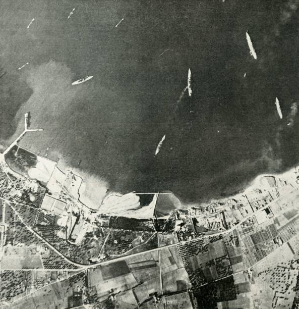 Британские военные корабли в гавани Валлетты. 1944 г. 
