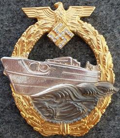 Знак торпедных катеров с бриллиантами.