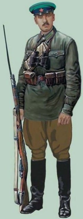 Рисунок старшего сержанта пограничных войск в летней форме одежды. 