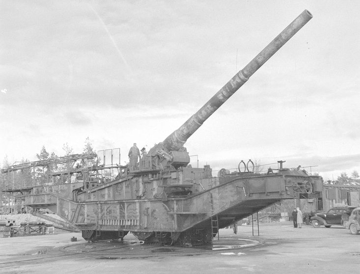 Железнодорожная артиллерийская установка ТМ-3-12 на Ханко. Балтийский флот.