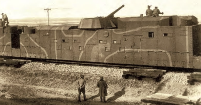 Артиллерийский вагон «Otsy» специального бронепоезда. 1933 г.