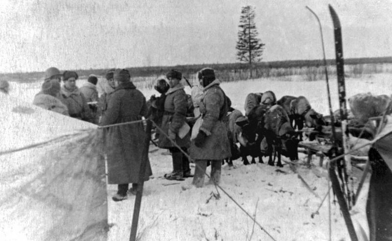 Пограничники 100-го погранотряда на Мурманском направлении. 1941 г.
