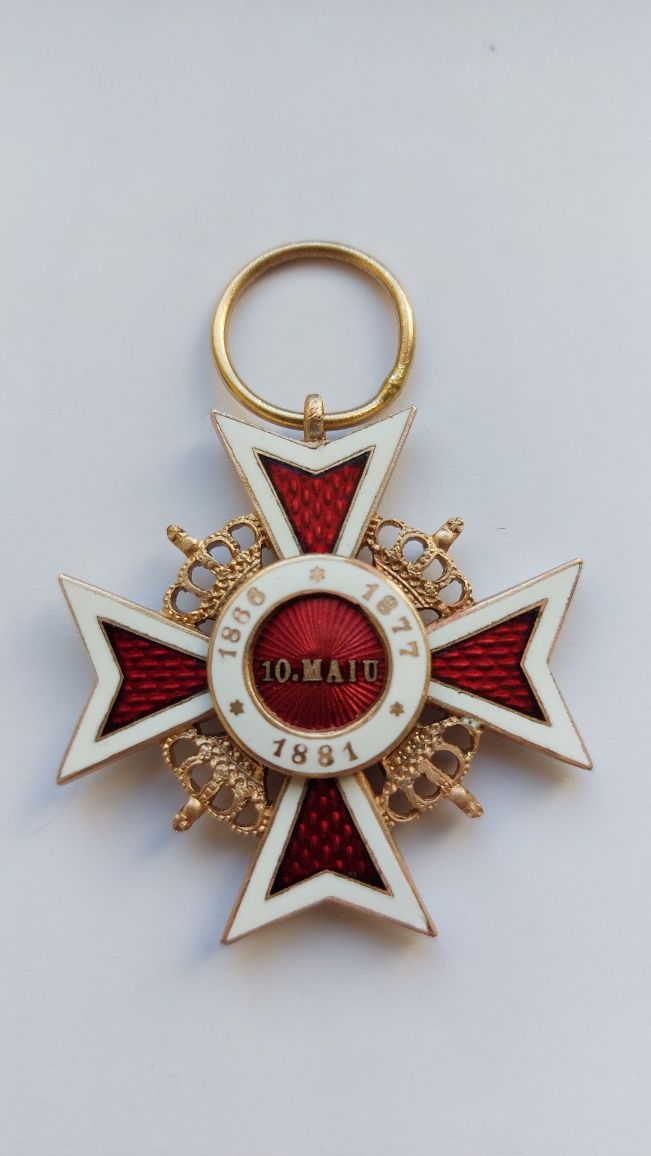 Аверс и реверс Большого Креста Ордена Короны Румынии образца 1932 г.