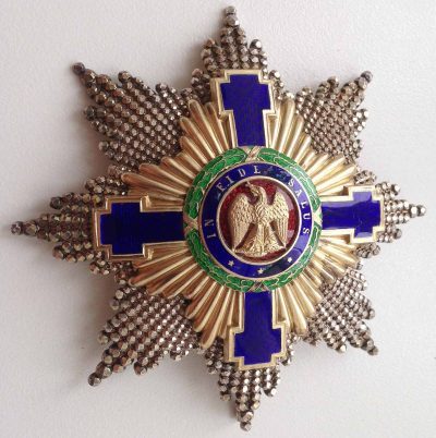 Звезда большого Креста ордена «Звезда Румынии» до 1932 года.