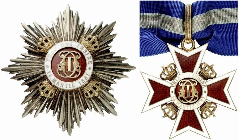 Звезда Большого Офицерского Креста Ордена Короны Румынии образца 1932 г.