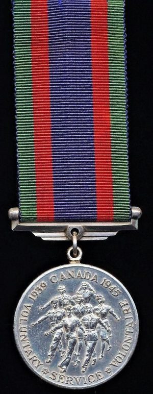 Аверс и реверс медаль канадской добровольческой службы.