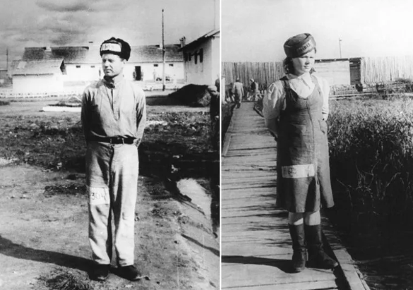 Узники лагеря ГУЛАГа. 1940 г.