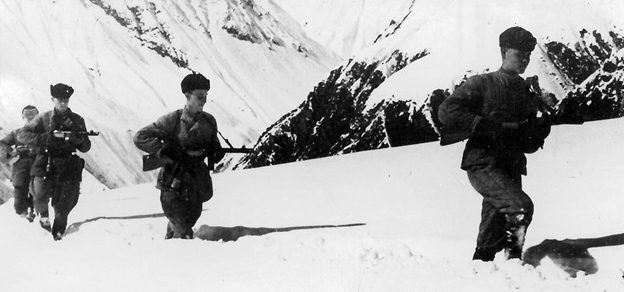 Войска НКВД на перевале Главного Кавказского хребта. 1942 г.