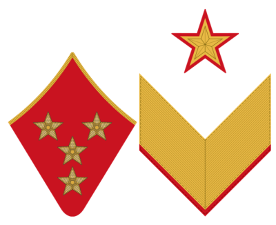 Рисунок петлицы и нарукавный знак генерал - полковника.