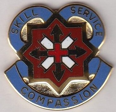 Знак 142-го госпиталя боевой поддержки.
