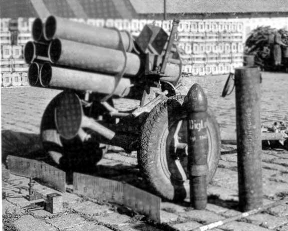 Шестиствольный миномет 15-cm Nebelwerfer 41 позиции. 1941 г.