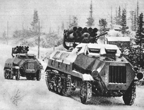 Минометы Nebelwerfer на базе бронетранспортера. 1942 г.