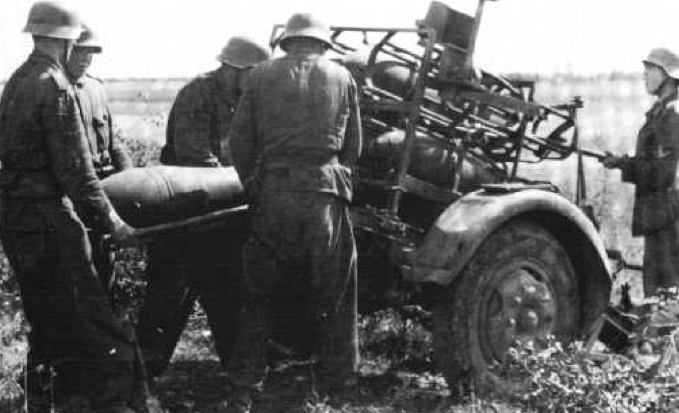 Пусковая установка 30-cm Nebelwerfer 42.