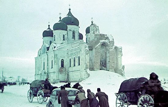 Венгерские солдаты зимой в СССР. 1942 г. 