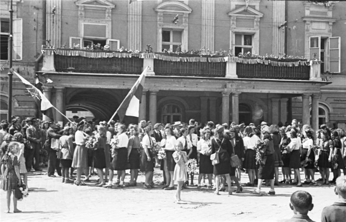 Целье во время освобождения. 1945 г.