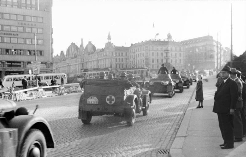 Немецкие войска входят в Осло, май 1940 г. 