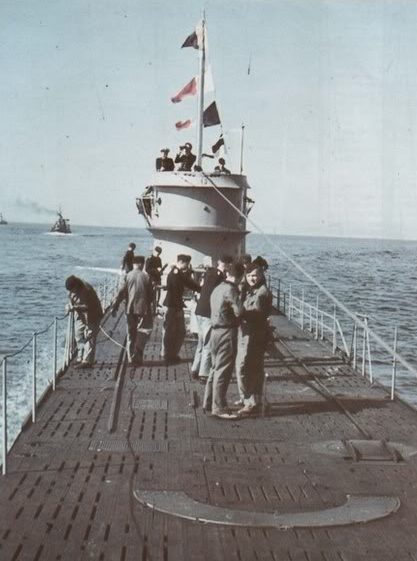 Подлодка «U-128» на ходовых испытаниях. 1941 г.
