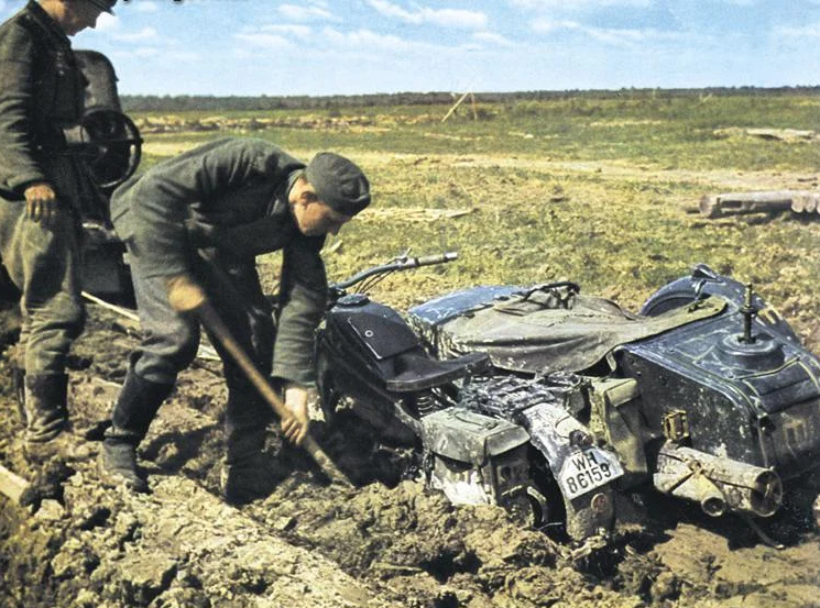 Солдаты Вермахта. Восточный фронт 1942 г. 