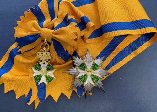 Рисунок орденской планки, знак Рыцаря Большого Креста и звезда ордена.