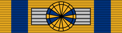 Рисунок орденской планки, знак Рыцаря второго класса и звезда ордена.