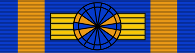 Рисунок орденской планки и знак Рыцаря Большого Креста ордена Нидерландского льва.