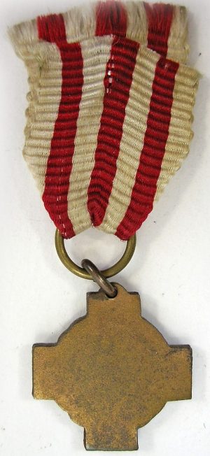 Орденская планка, аверс и реверс бронзового Памятного креста 1939-1940 гг. Голландского Красного Креста.