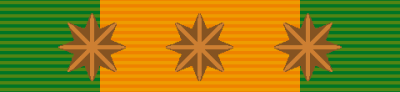 Рисунок орденской планки для трех медных планок.