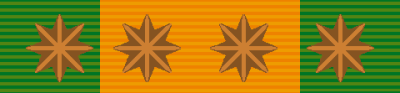 Рисунок орденской планки для четырех медных планок.