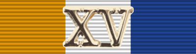 Орденская колодка и крест за XV лет выслуги.
