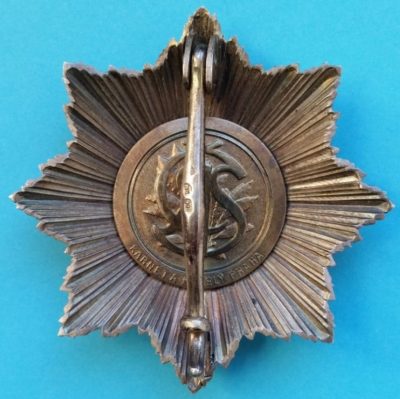 Орденская планка, аверс и реверс Золотой звезды Военного ордена Белого льва «За Победу».