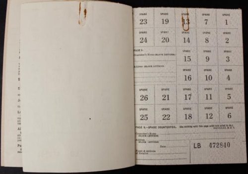 Продовольственные книжки британского тыла.