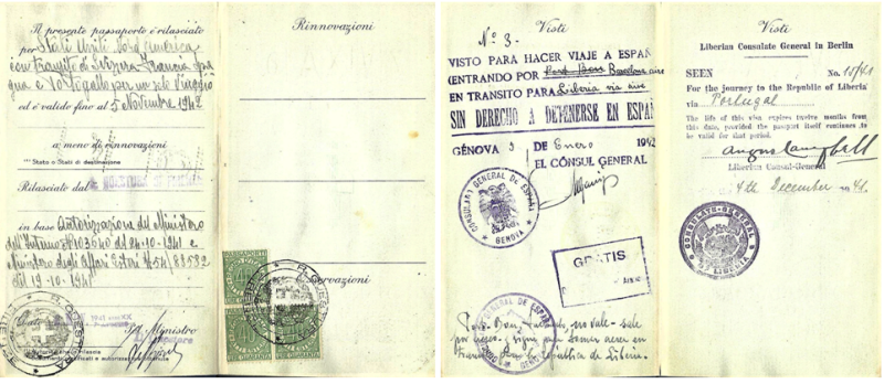 Итальянский паспорт, 1941 год.