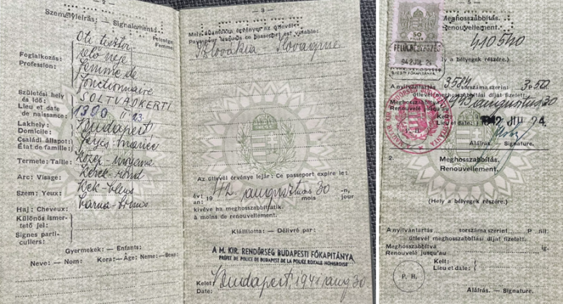 Паспорт Венгрии 1941 г.