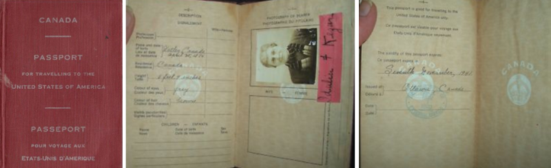 Паспорт для поездки в США. 1940-1942 гг.