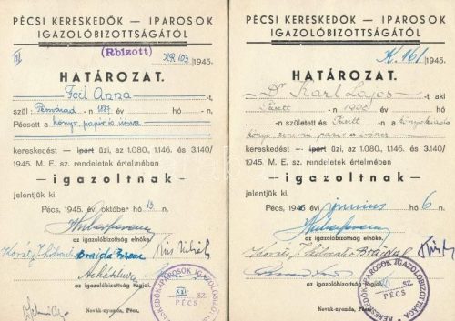 Различные удостоверения личности.