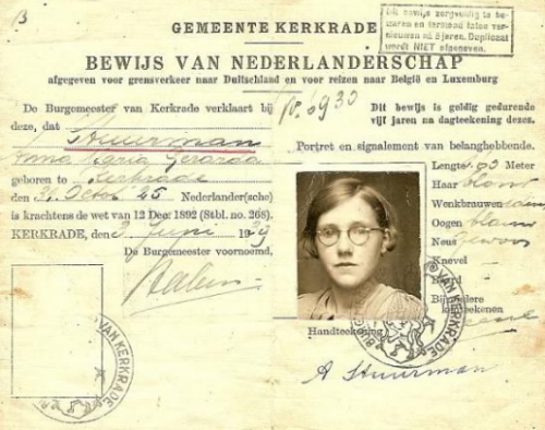 Справка о подтверждении голландского гражданства от 1939 г.