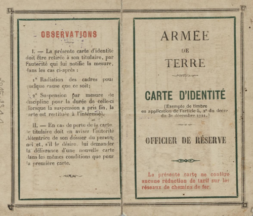 Удостоверение личности офицера запаса.