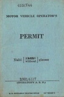 Армейские водительские права.