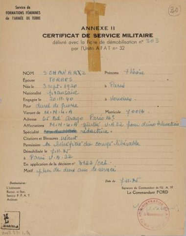 Свидетельство о прохождении службы и демобилизации.