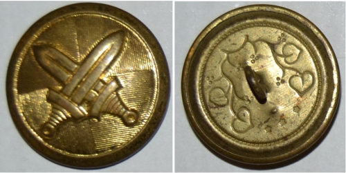 Пуговицы Чехословацкой армии, 25, 20, 15 и 14 мм.