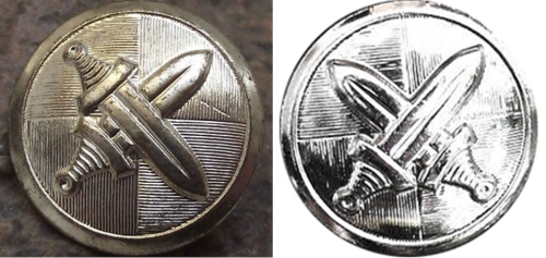 Пуговицы Чехословацкой армии, 25, 20, 15 и 14 мм.