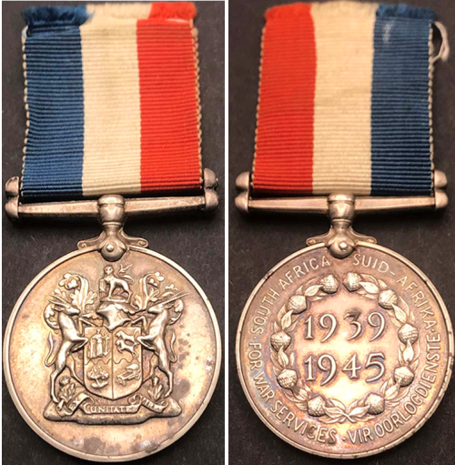 Орденская планка, аверс и реверс медали «За военные заслуги».