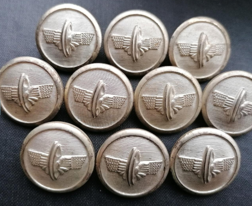 Пуговицы железнодорожников, 15, 25 мм.