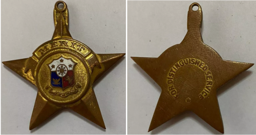 Аверс и реверс знака звезды «За выдающиеся заслуги».